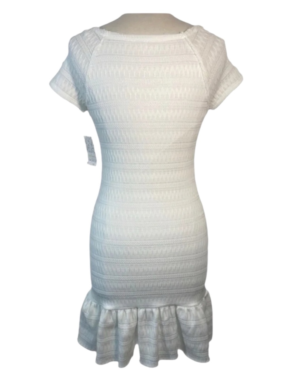Free People Cozy Day Flounce Drop Waist Mini Dress in Ivory (Size S) - Picture 5 of 9